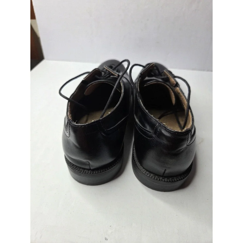 Mens Black Cap Toe‎ Derby Dress Shoes Brogue Detail Lace Up Formal Size 10.5